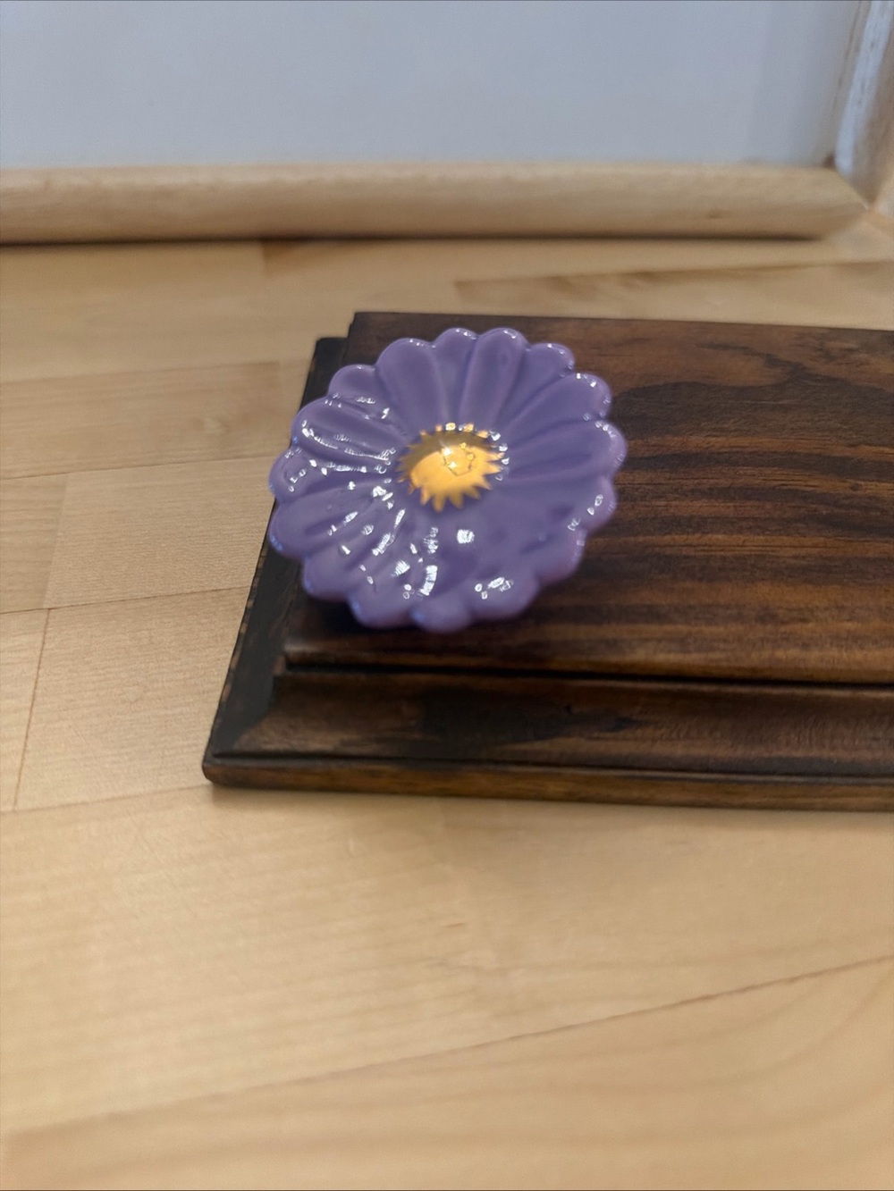 Nora Fleming Purple Daisy ceramic mini St Jude